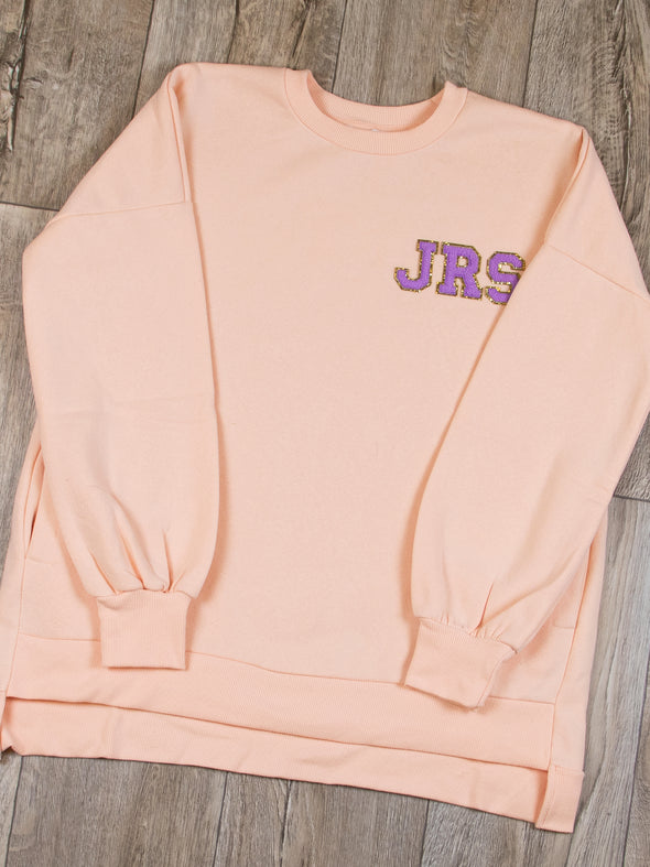 Varsity Letter Sweatshirt - Peach