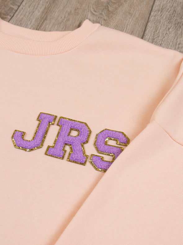 Varsity Letter Sweatshirt - Peach