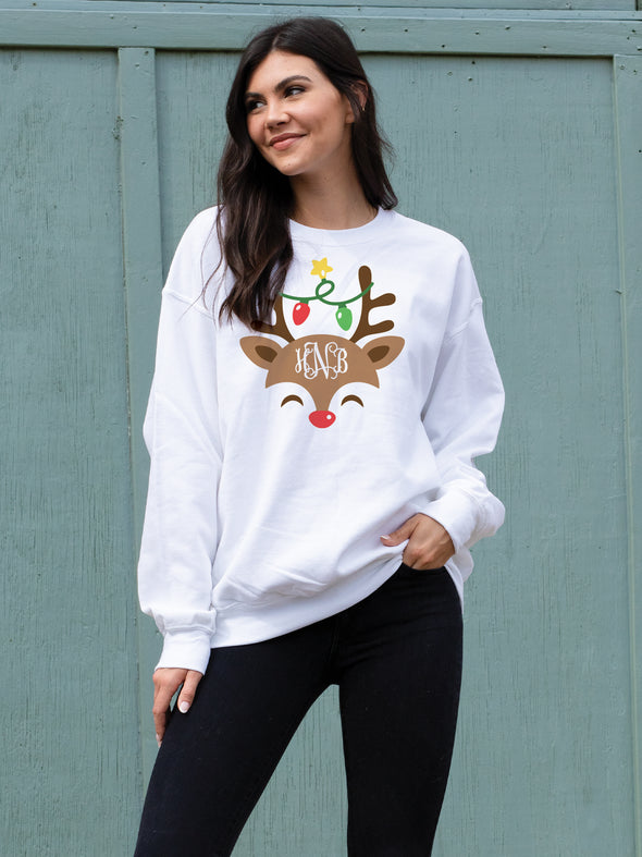 Tangled Rudolph Sweatshirt - White